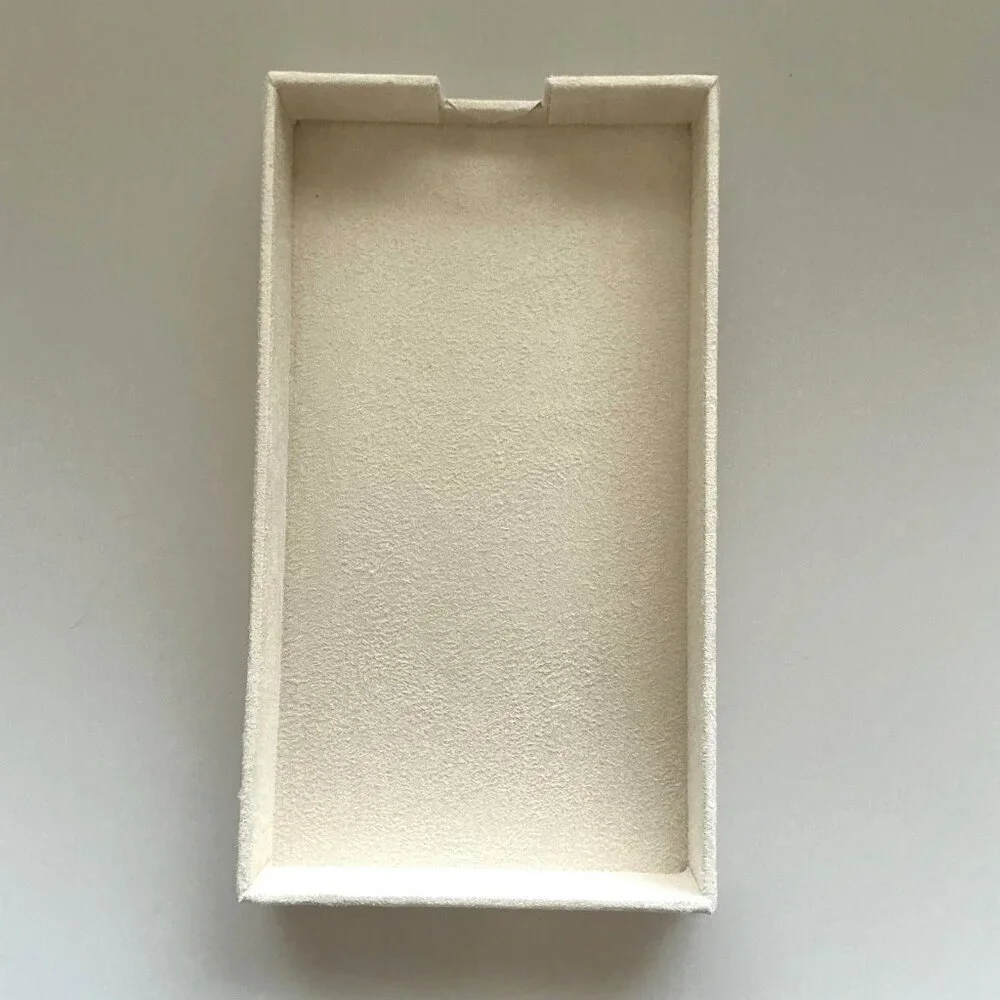 GANZ GUEST TOWEL HOLDER WHITE VANITY TRAY FOR BATHROOM COUNTER ORGANIZATION